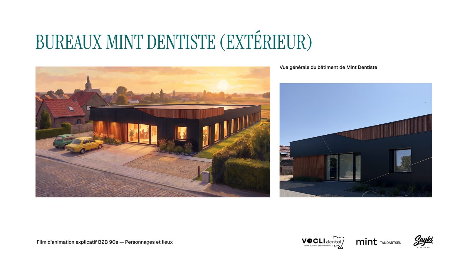 Les bureaux de Mint Dentistes : la photo réelle et leur version dans le film